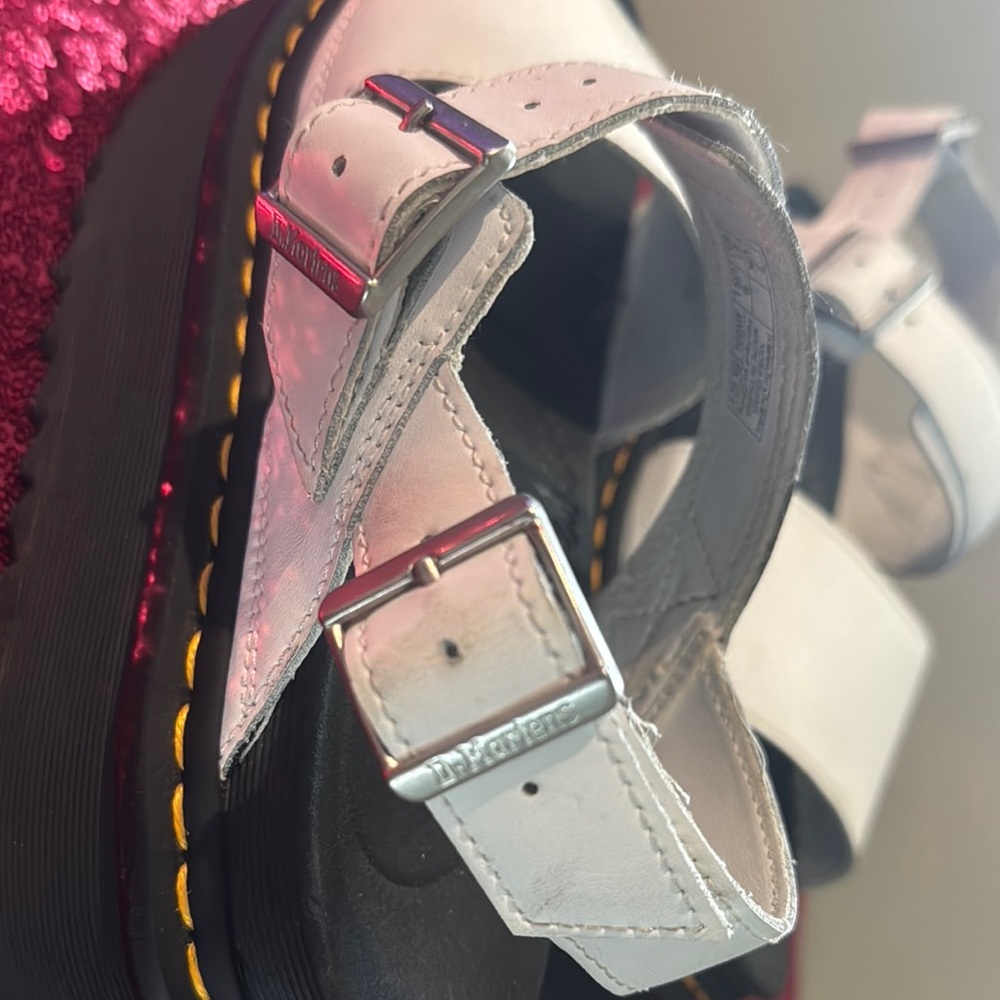 Dr. Martens Black and White Platform Sandals - Picture 7 of 8
